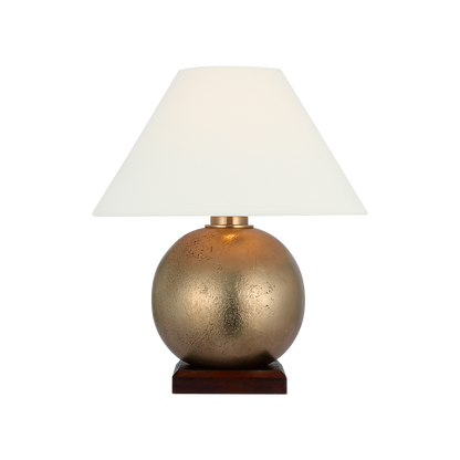 Ralph Lauren Hardwick 12" Accent Lamp Museum Brass and Natural Rift Oak