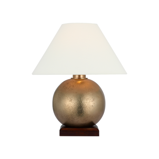 Ralph Lauren Hardwick 12" Accent Lamp Museum Brass and Natural Rift Oak
