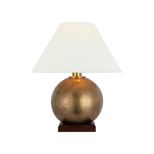 Ralph Lauren Hardwick 20" Table Lamp Museum Brass and Natural Rift Oak