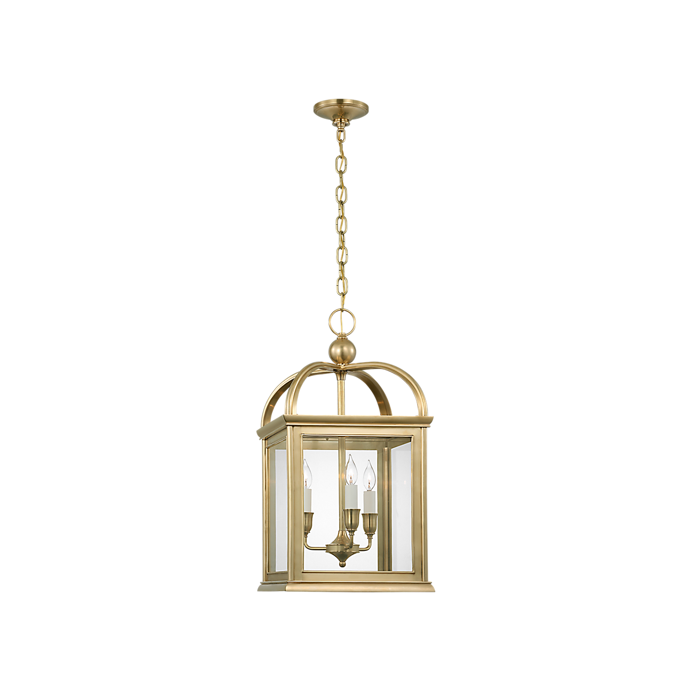 Ralph Lauren Rhoades 16" Lantern Natural Brass