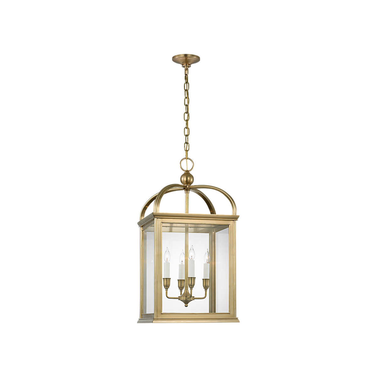 Ralph Lauren Rhoades 19" Lantern Natural Brass