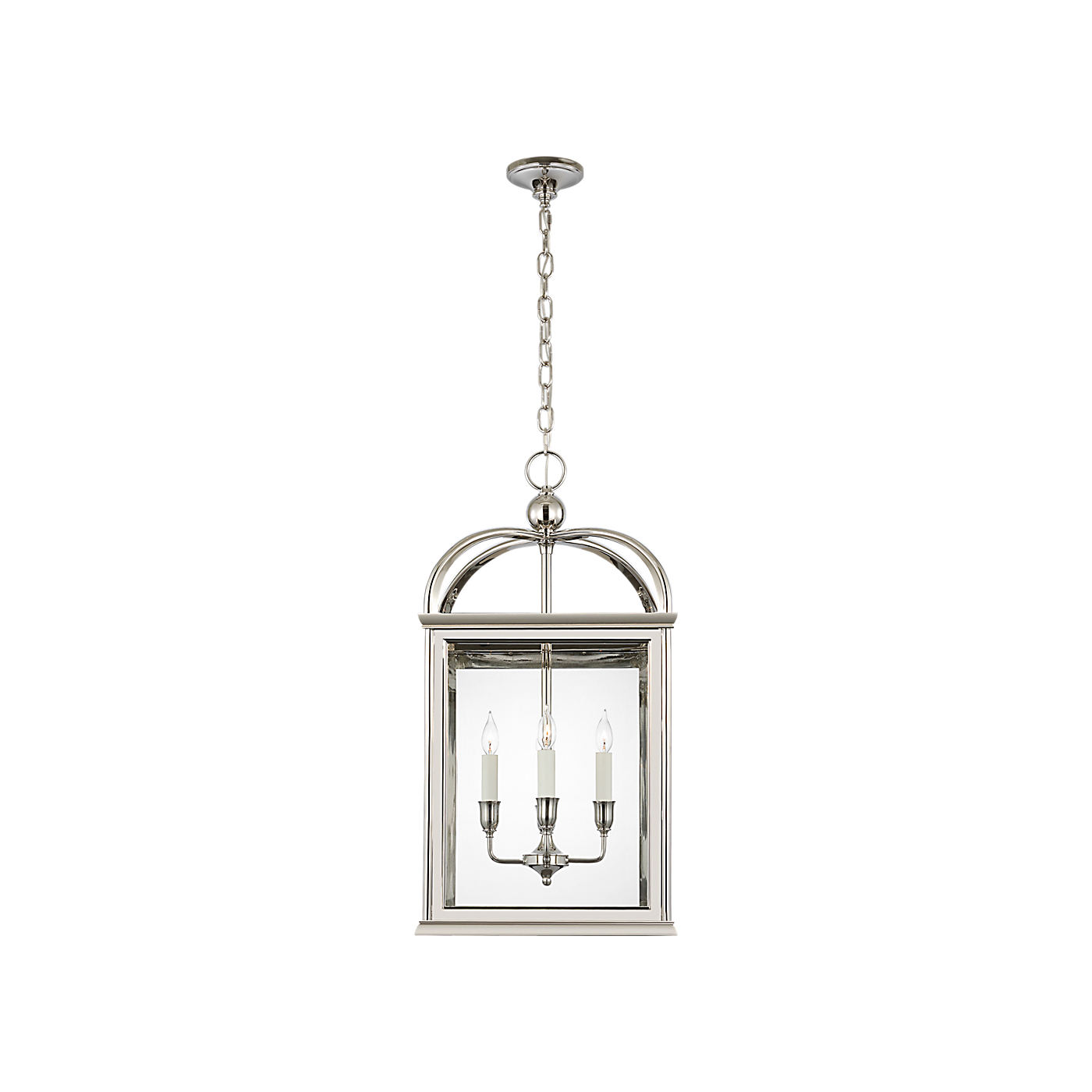 Ralph Lauren Rhoades 19" Lantern Polished Nickel