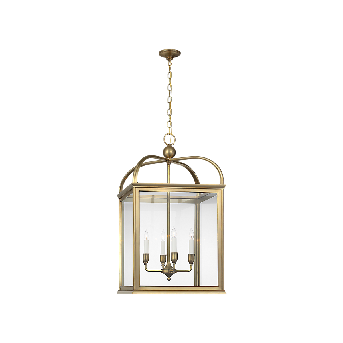 Ralph Lauren Rhoades 25" Lantern Natural Brass
