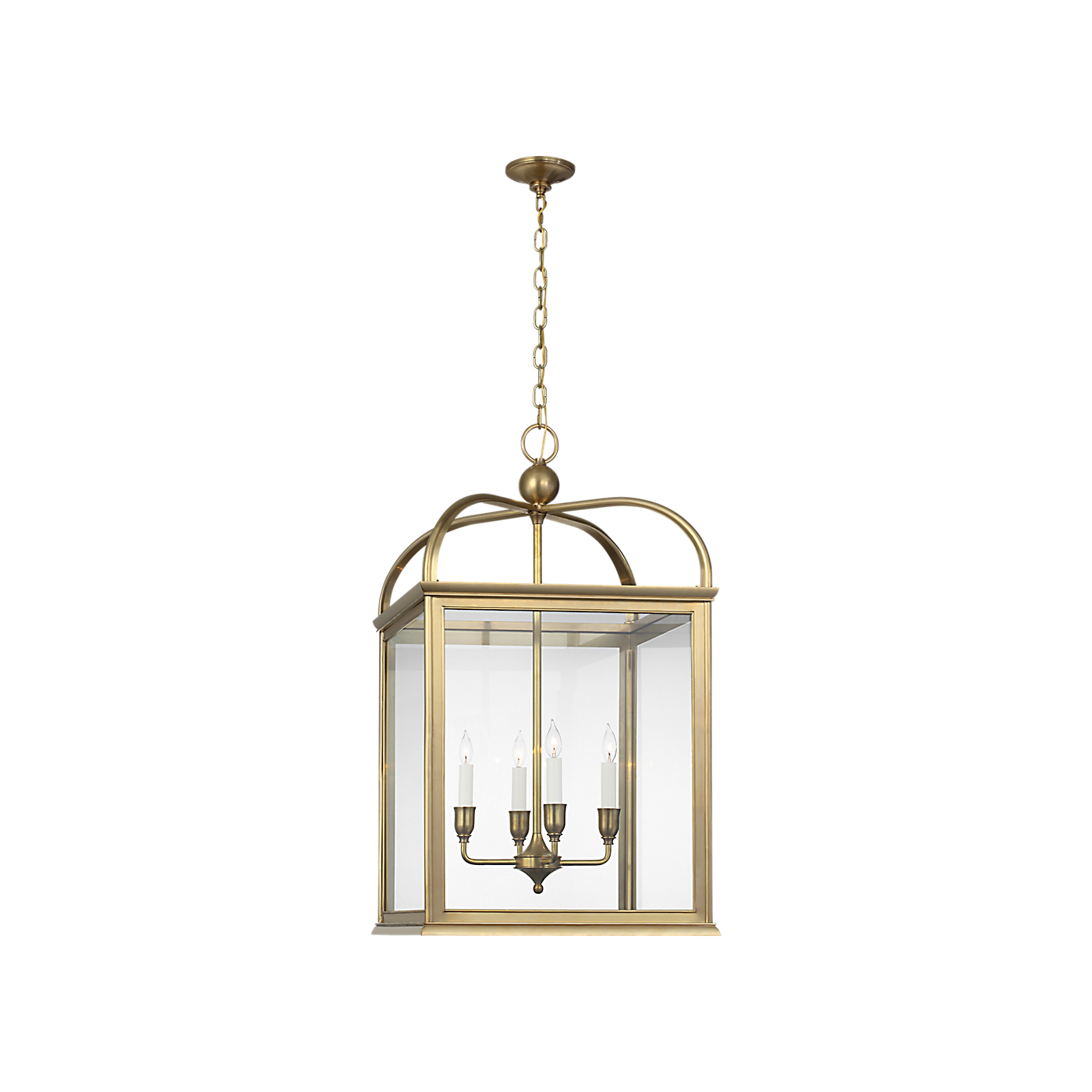 Ralph Lauren Rhoades 25" Lantern Natural Brass