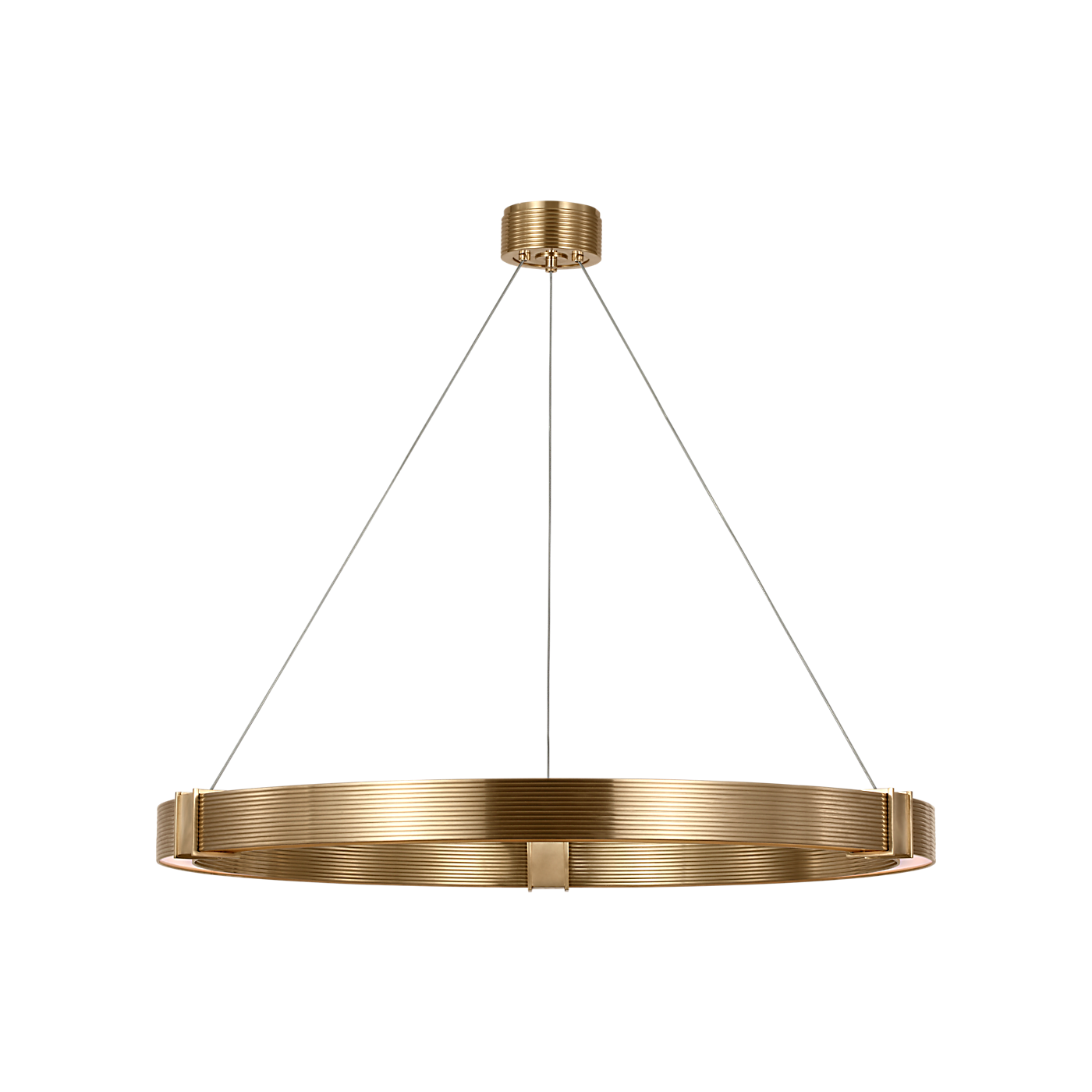 Ralph Lauren Hughes 40" Ring Chandelier Natural Brass
