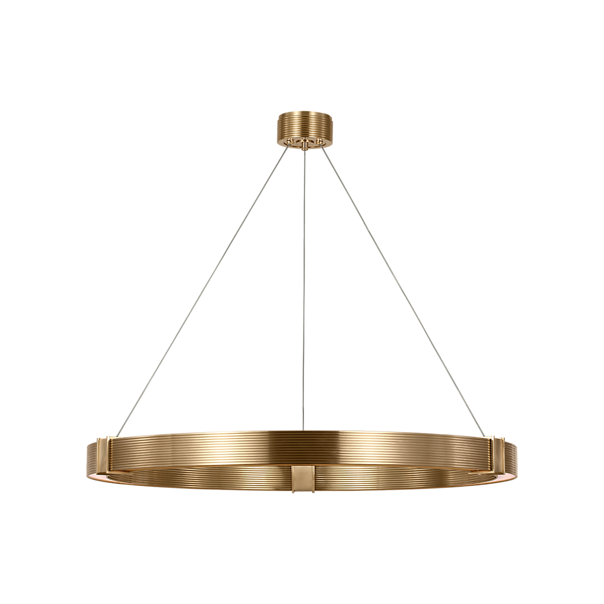 Ralph Lauren Hughes 40" Ring Chandelier Natural Brass