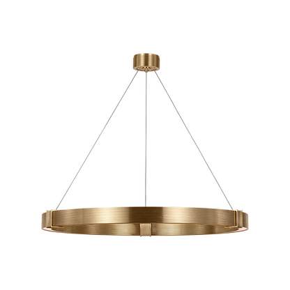 Ralph Lauren Hughes 40" Ring Chandelier Natural Brass