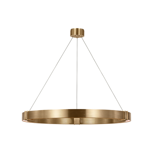 Ralph Lauren Hughes 40" Ring Chandelier Natural Brass