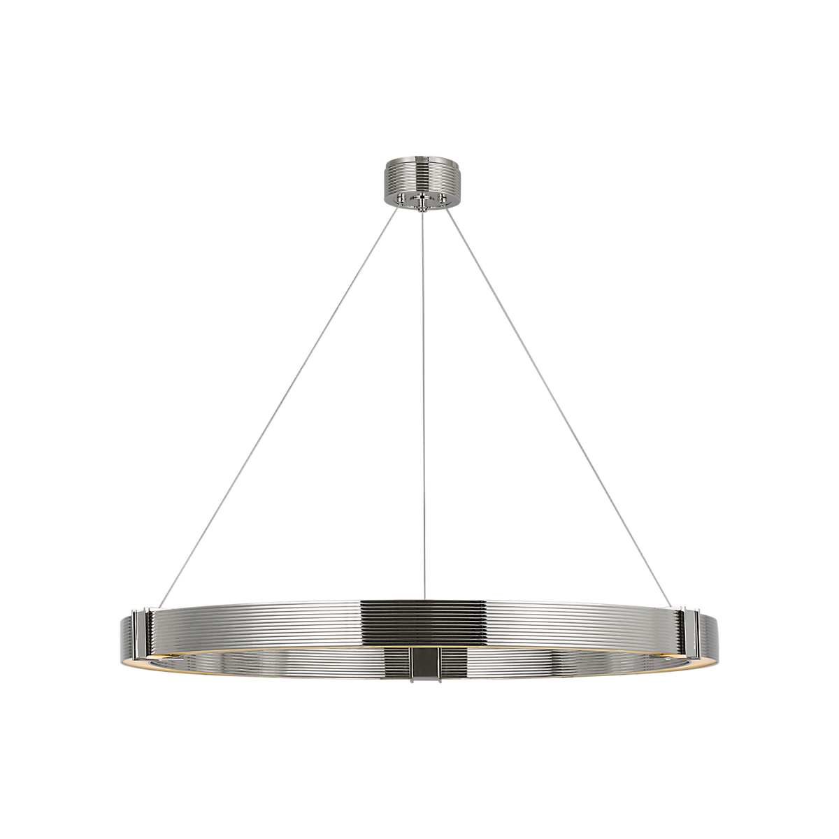 Ralph Lauren Hughes 40" Ring Chandelier Polished Nickel