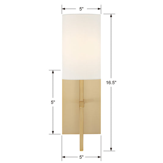 Crystorama Veronica Wall Sconce Polished Nickel