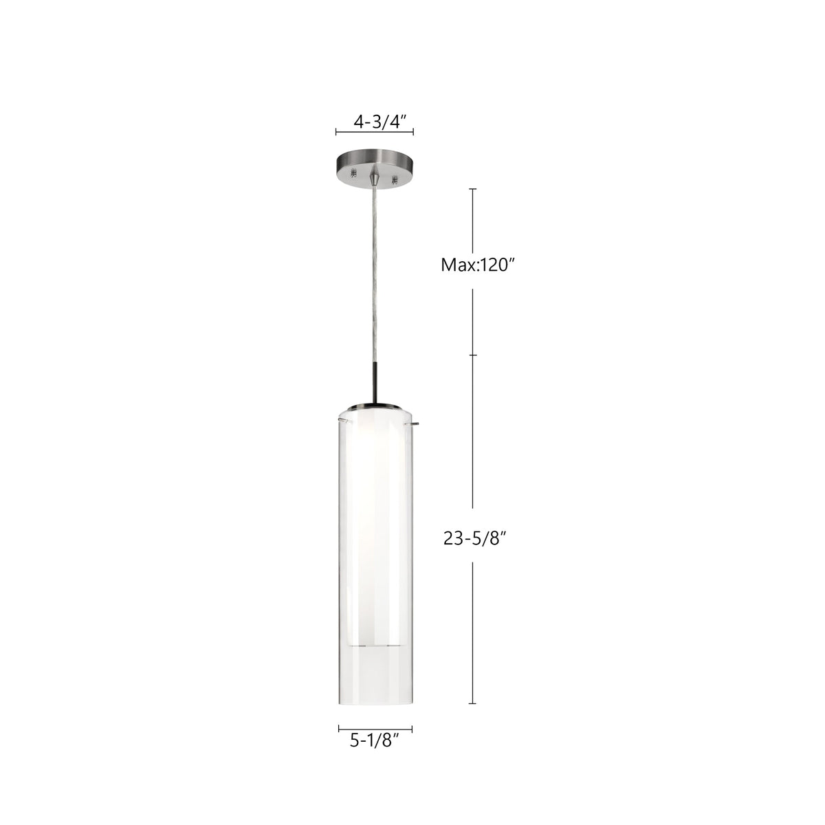 Verona 19" Brushed Nickel LED Pendant