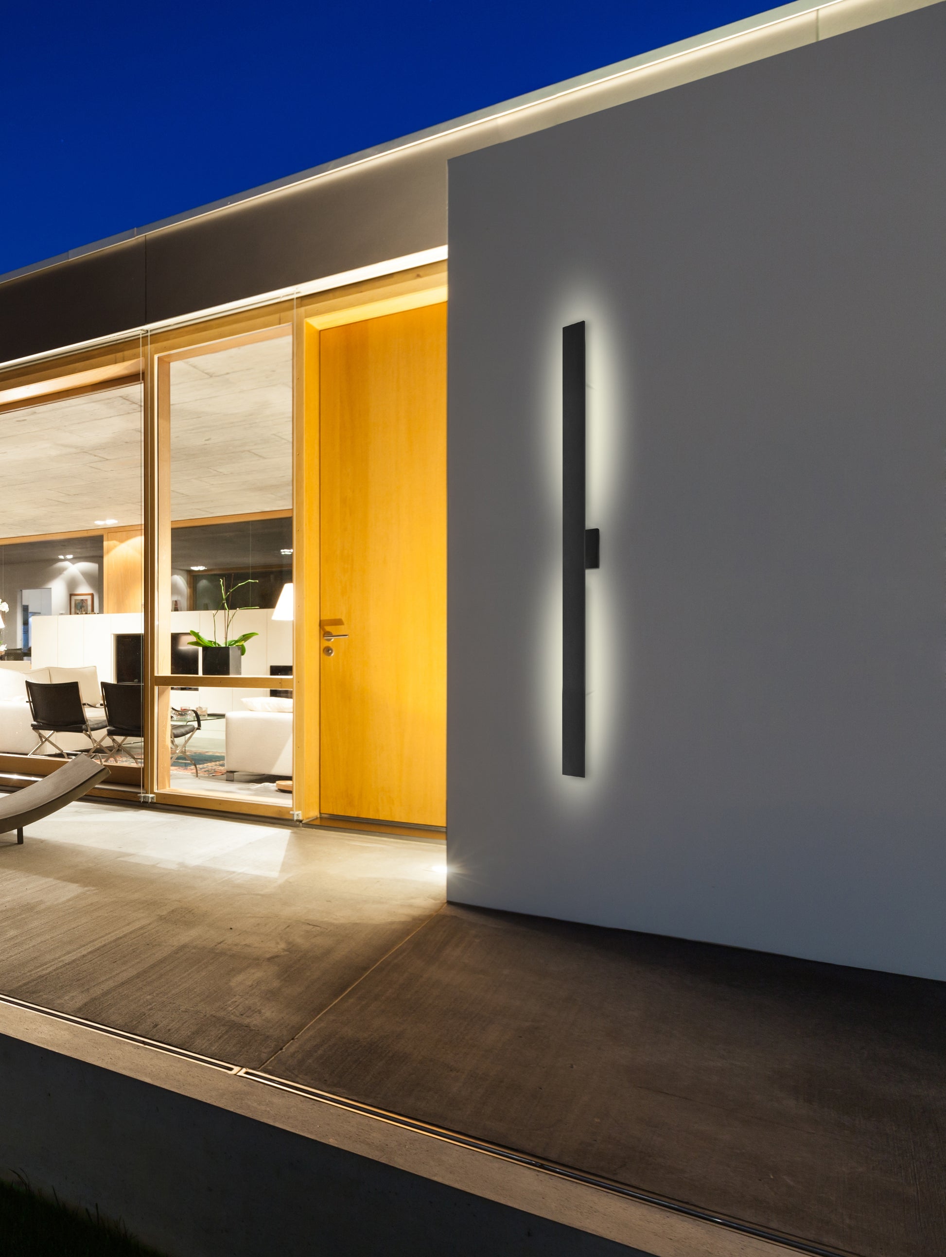Kuzco Lighting Inc Vesta 50-in LED All-terior Wall Light Brushed Nickel
