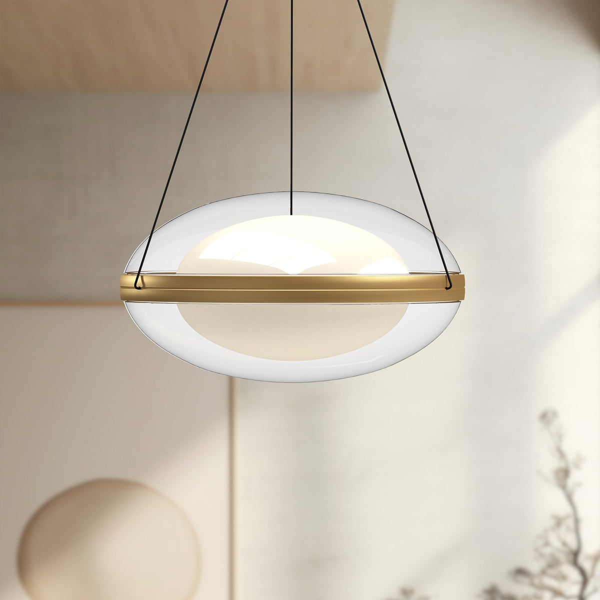Virgo 16" LED Pendant - Brushed Gold