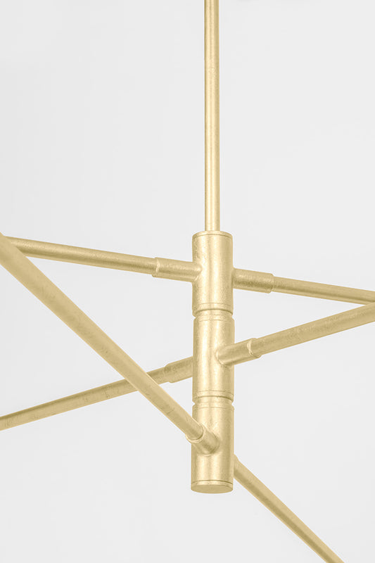 Troy Valier Chandelier Vintage Gold Leaf Detail 1
