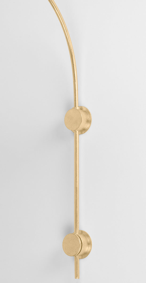 Troy Valier Plug-In Wall Sconce Vintage Gold Leaf Detail 2
