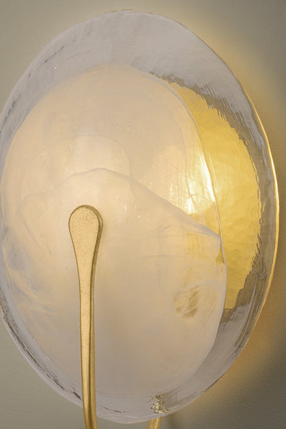 Troy Valley Wall Sconce Vintage Gold Leaf Detail 1