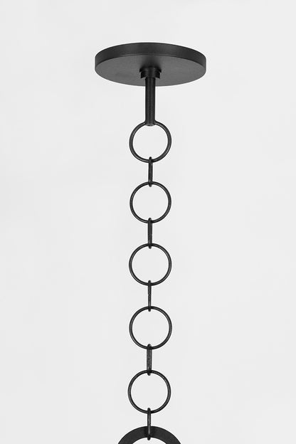 Troy Visalia Pendant Forged Iron / Gesso White Detail 2