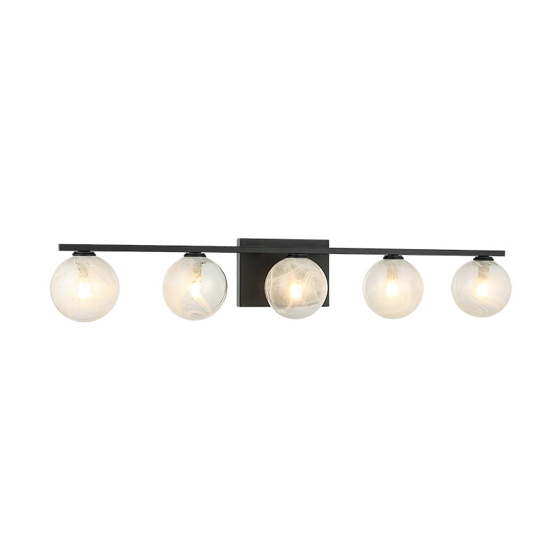 Matteo Lighting Nimbus 30" 5-Light Bath Vanity Light in Matte Black (W30705MB)
