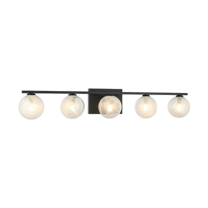 Matteo Lighting Nimbus 30" 5-Light Bath Vanity Light in Matte Black (W30705MB)