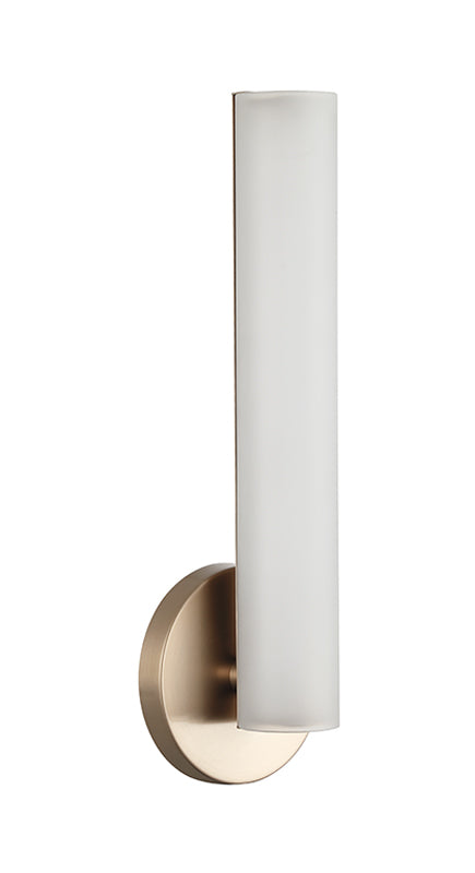 Matteo Lighting Axis 16" LED Bath Vanity Light in Champagne Gold + White Frosted Glass (W32216CGFR) – alternate view