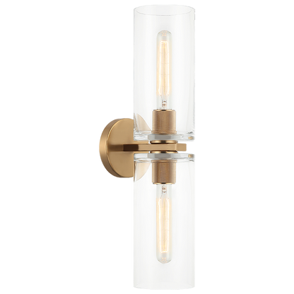 Matteo Lighting Lincoln 21" 2-Light Wall Sconce in Aged Gold Brass (W32512AG)