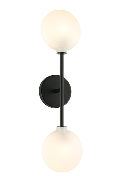 Matteo Lighting Peony 23" 2-Light Bath Vanity Light in Matte Black (W33712MB)