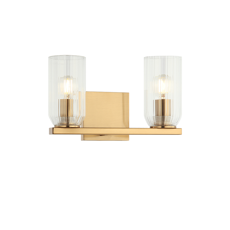 Matteo Lighting Westlock 12" 2-Light Bath Vanity Light in Aged Gold Brass (W34002AG)