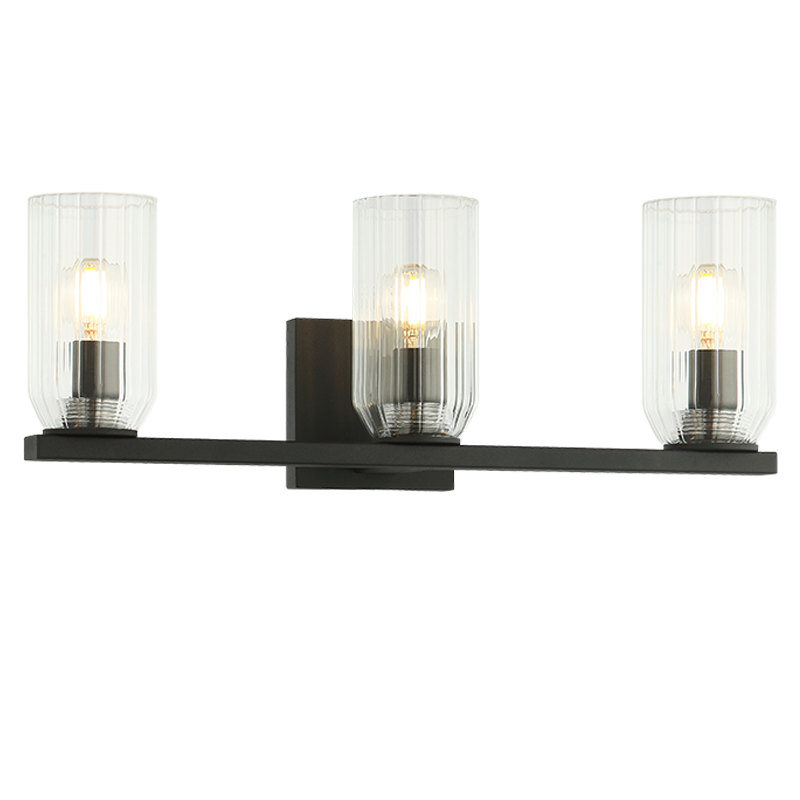 Matteo Lighting Westlock 20" 3-Light Bath Vanity Light in Matte Black (W34003MB)