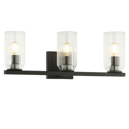 Matteo Lighting Westlock 20" 3-Light Bath Vanity Light in Matte Black (W34003MB)