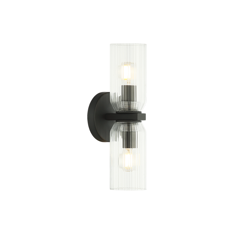 Matteo Lighting Westlock 13" 2-Light Bath Vanity Light in Matte Black (W34012MB)