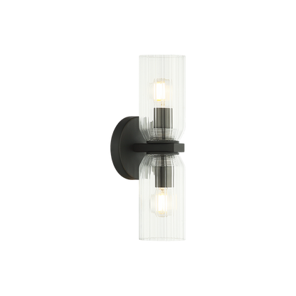 Matteo Lighting Westlock 13" 2-Light Bath Vanity Light in Matte Black (W34012MB)