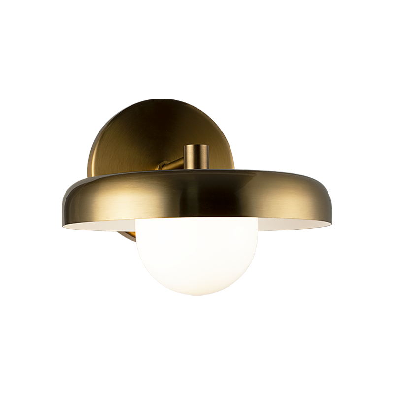 Matteo Lighting Creston 8" Wall Sconce in Aged Gold Brass (W34401AGOP)