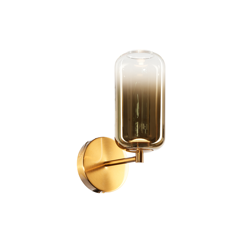 Matteo Lighting Refrax 11" LED Wall Sconce in Aged Gold Brass + Gold Glass (W37411AGAG)