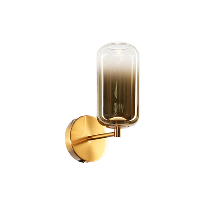 Matteo Lighting Refrax 11" LED Wall Sconce in Aged Gold Brass + Gold Glass (W37411AGAG)