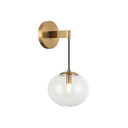 Matteo Lighting Bulbus 13" Wall Sconce in Aged Gold Brass (W38101AG)