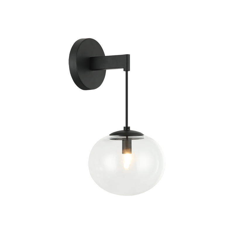 Matteo Lighting Bulbus 13" Wall Sconce in Matte Black (W38101MB)