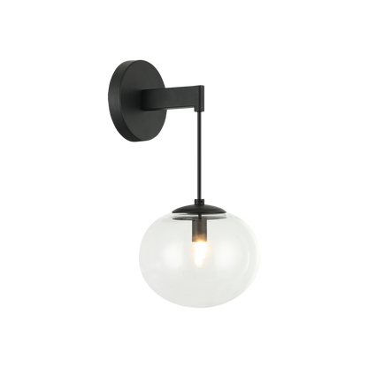 Matteo Lighting Bulbus 13" Wall Sconce in Matte Black (W38101MB)