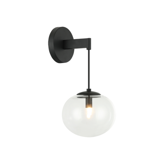 Matteo Lighting Bulbus 13" Wall Sconce in Matte Black (W38101MB)