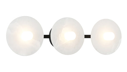 Matteo Lighting Monument 24" 3-Light Bath Vanity Light in Matte Black (W42603MB)