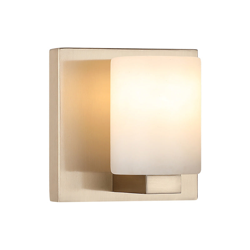 Matteo Lighting Lindy 5" Alabaster Wall Sconce in Champagne Gold (W42901CG)