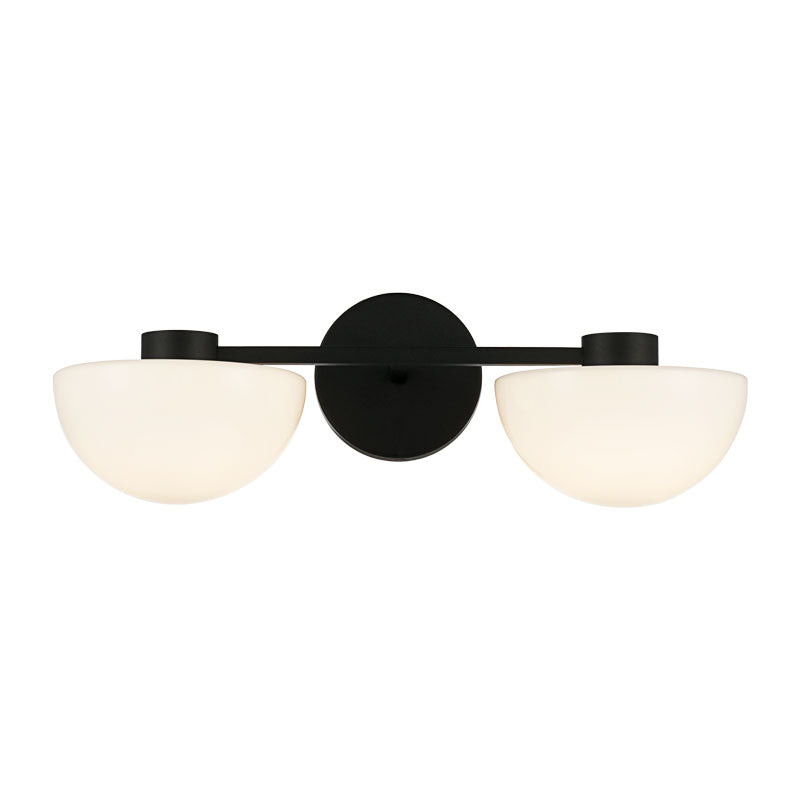 Matteo Lighting Gardena 19" 2-Light Wall Sconce in Matte Black (W43702MBOP)