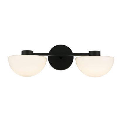 Matteo Lighting Gardena 19" 2-Light Wall Sconce in Matte Black (W43702MBOP)
