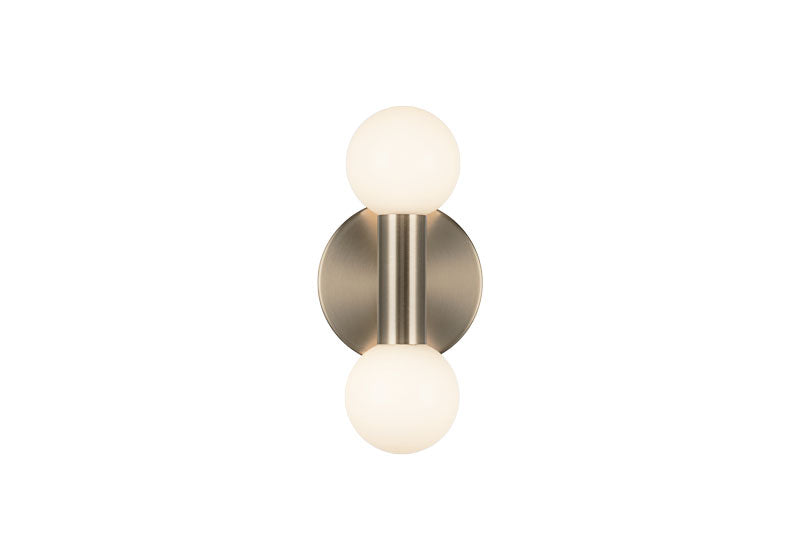 Matteo Lighting Interstellar 10" 2-Light Wall Sconce in Champagne Gold (W44102CGOP)