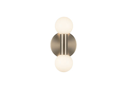 Matteo Lighting Interstellar 10" 2-Light Wall Sconce in Champagne Gold (W44102CGOP)