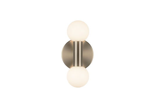 Matteo Lighting Interstellar 10" 2-Light Wall Sconce in Champagne Gold (W44102CGOP)