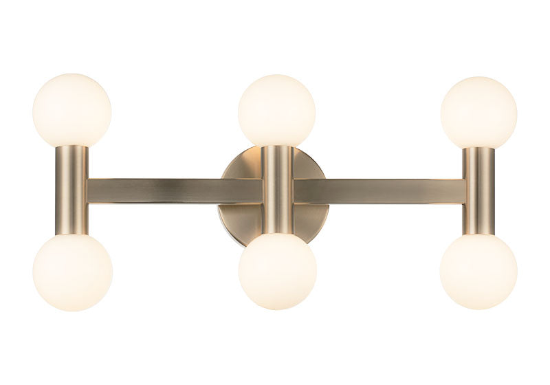 Matteo Lighting Interstellar 20" 6-Light Wall Sconce in Champagne Gold (W44106CGOP)