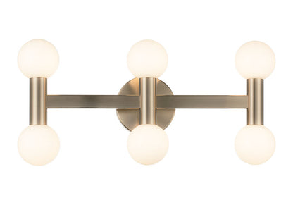 Matteo Lighting Interstellar 20" 6-Light Wall Sconce in Champagne Gold (W44106CGOP)