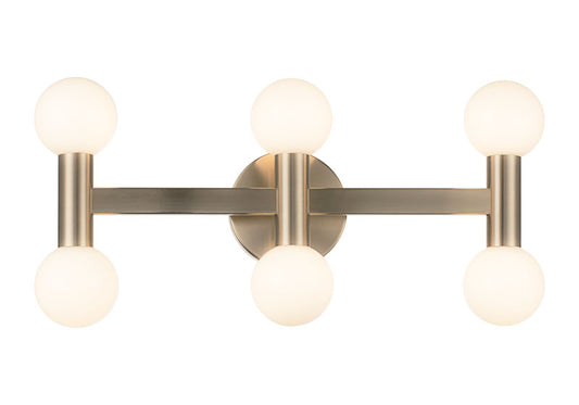 Matteo Lighting Interstellar 20" 6-Light Wall Sconce in Champagne Gold (W44106CGOP)