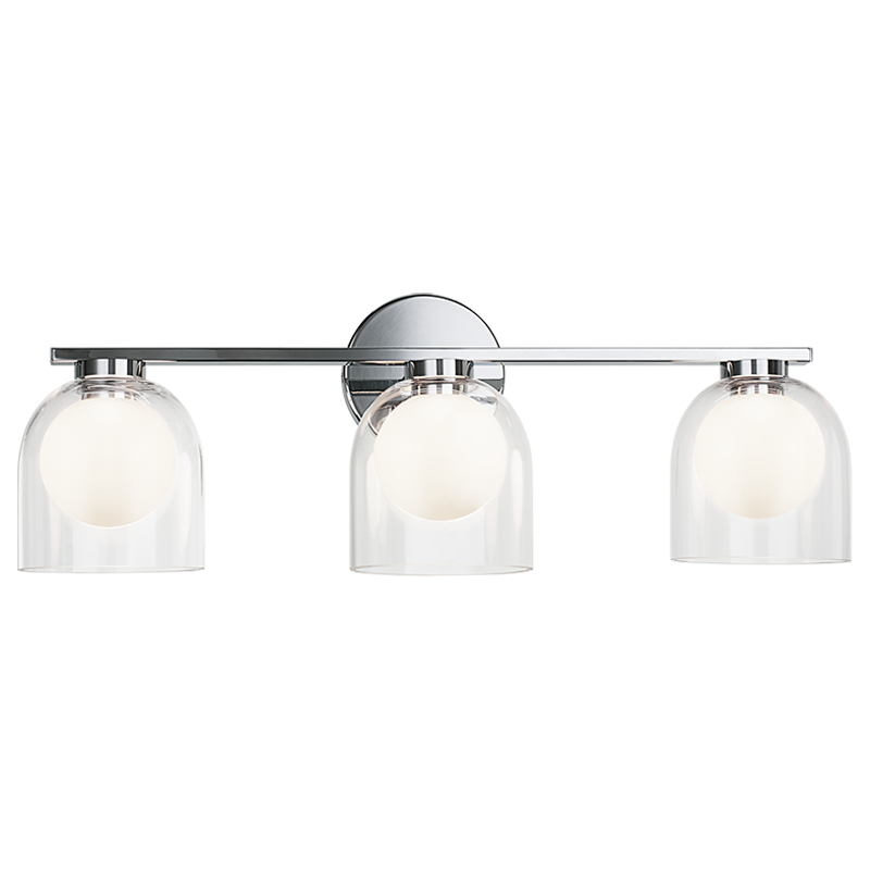 Matteo Lighting Derbishone 23" 3-Light Bath Vanity Light in Chrome (W60703CHCL)