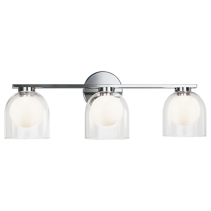 Matteo Lighting Derbishone 23" 3-Light Bath Vanity Light in Chrome (W60703CHCL)
